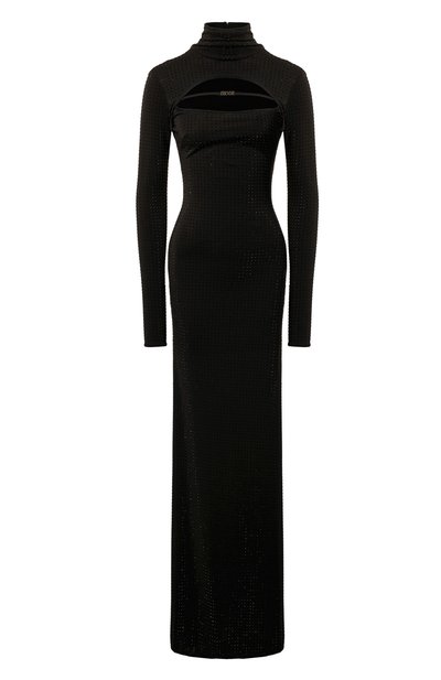 Женское платье с отделкой стразами VERSACE JEANS COUTURE, арт. 77HA0902/J0124