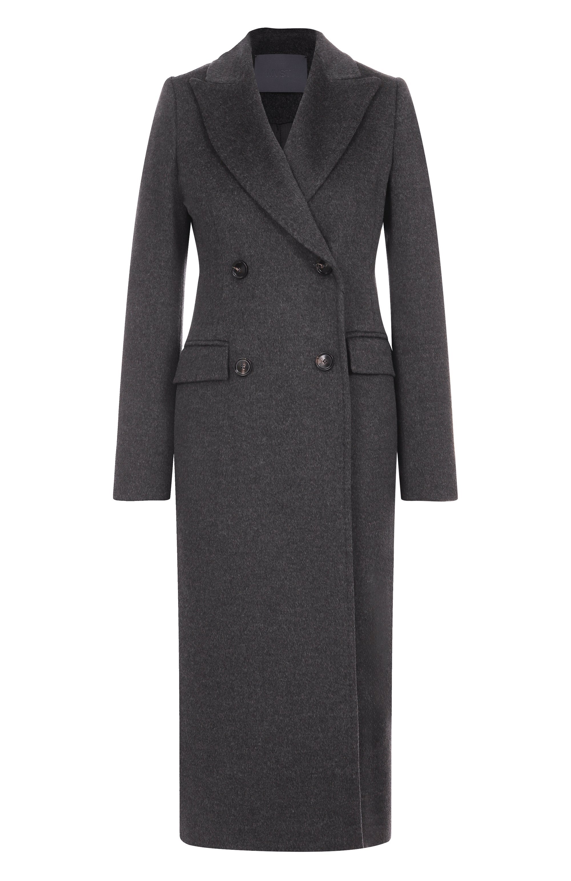 Шерстяное пальто MVST темно-серого цвета по цене 353000 руб., арт. 1602L118DPM/552, фото 1 Шерстяное пальто MVST, арт. 1602L118DPM/552, фото 1