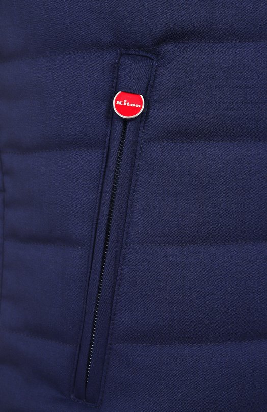 Шерстяной жилет Kiton UW2075V0835F01 Синий  UW2075V0835F01 Фото 6