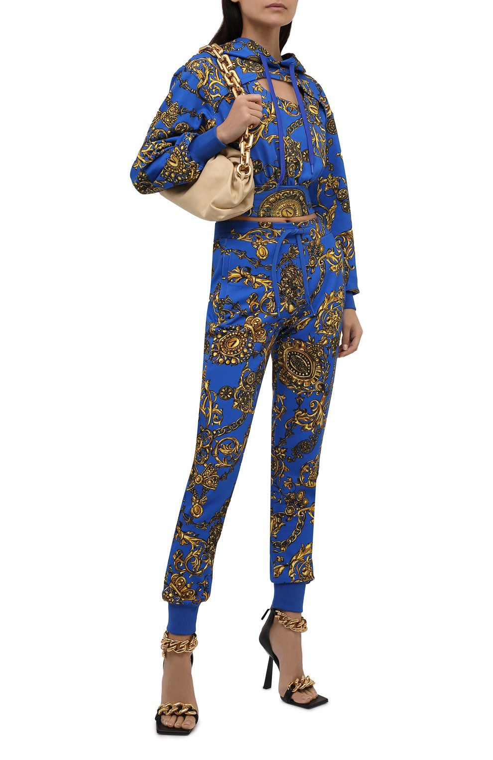 Хлопковое худи VERSACE JEANS COUTURE синего цвета по цене 37700 руб., арт. 71HAI317-71DP317 FELPA GAR PR BAR0QUE/FS002, фото 2 Хлопковое худи VERSACE JEANS COUTURE, арт. 71HAI317-71DP317 FELPA GAR PR BAR0QUE/FS002, фото 2