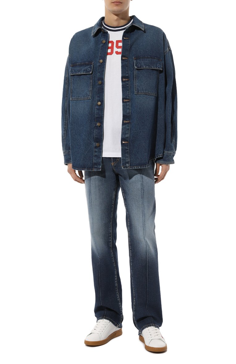 Мужская хлопковая футболка DSQUARED2 белого цвета, арт. S71GD1420 | Фото 2 (Рукава: Короткие; Длина (для топов): Стандартные; Материал внешний: Хлопок; Принт: С принтом; Стили: Кэжуэл; Мужское Кросс-КТ: Футболка-одежда; Кросс-КТ: Джерси; Автоматизация состава: Проставлено; Автоматизация ТО: Проставлено; Детали: Без декора)