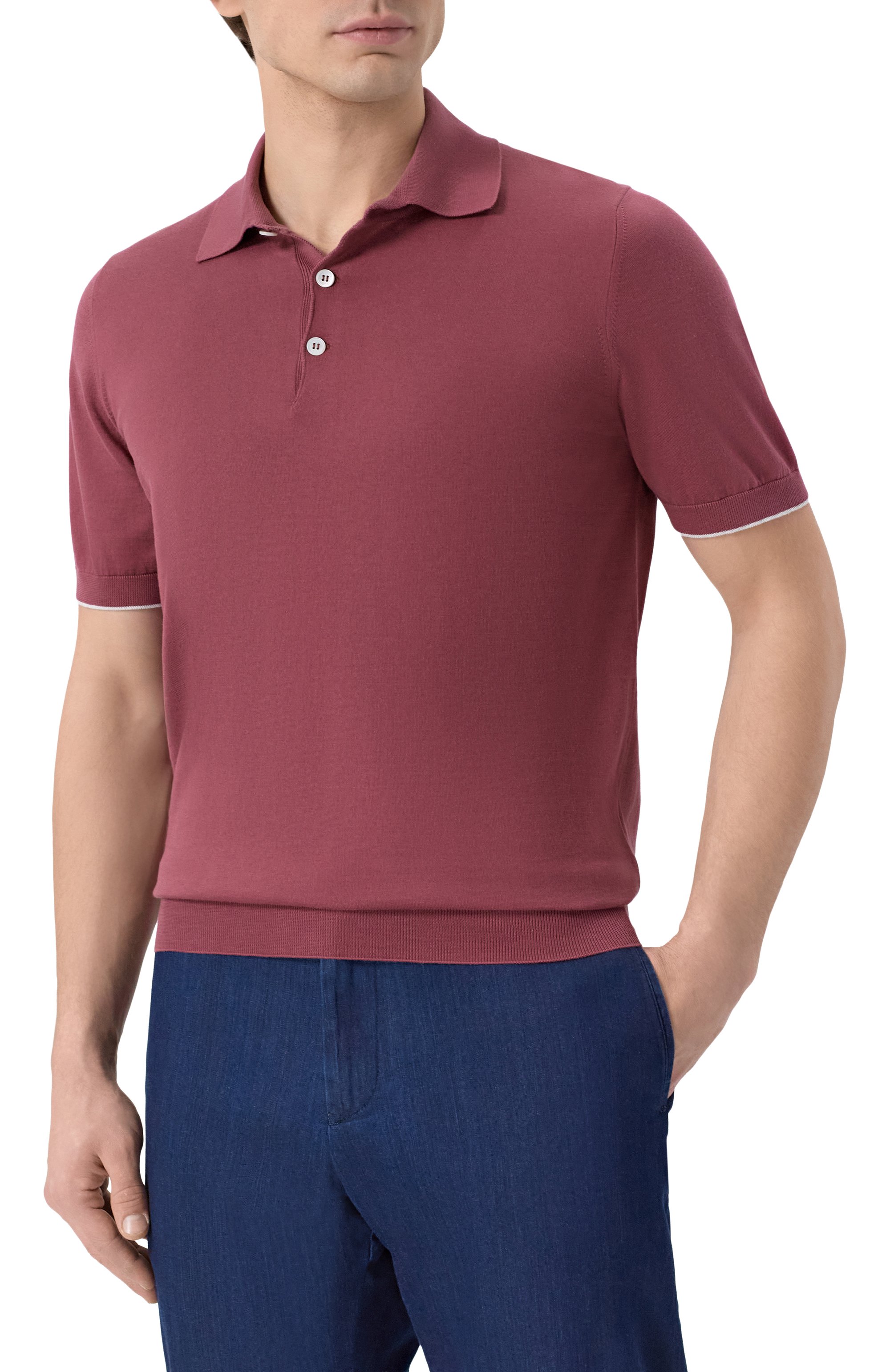 Хлопковое поло BRUNELLO CUCINELLI, арт. M29800125, фото 3