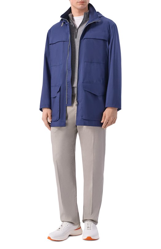 Куртка из шелка и шерсти Brunello Cucinelli MM4346572 Синий  MM4346572 Фото 2