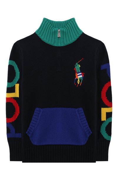 Хлопковый свитер POLO RALPH LAUREN разноцветного цвета по цене 15000 руб., арт. 323846212, фото 1 Хлопковый свитер POLO RALPH LAUREN, арт. 323846212, фото 1