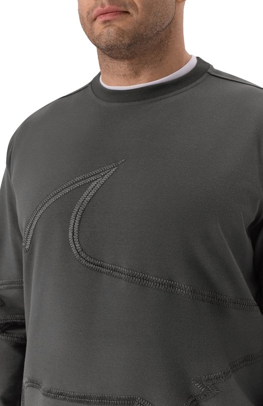 Свитшот из лиоцелла и хлопка Paul&Shark 15311843/3XL Серый  15311843/3XL Фото 5