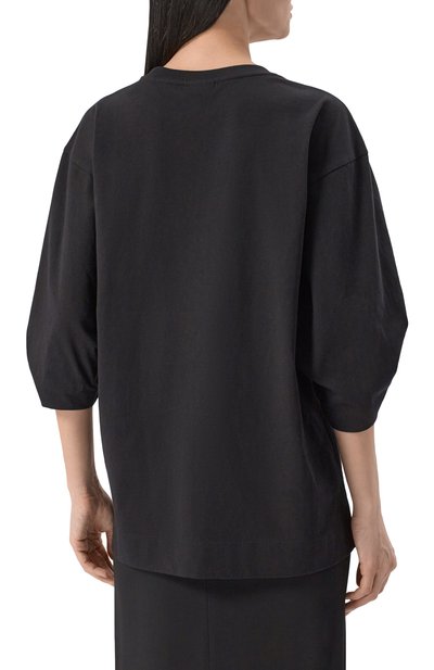 Хлопковая футболка DRIES VAN NOTEN черного цвета по цене 31500 руб., арт. 251-011141-1603, фото 4 Хлопковая футболка DRIES VAN NOTEN, арт. 251-011141-1603, фото 4