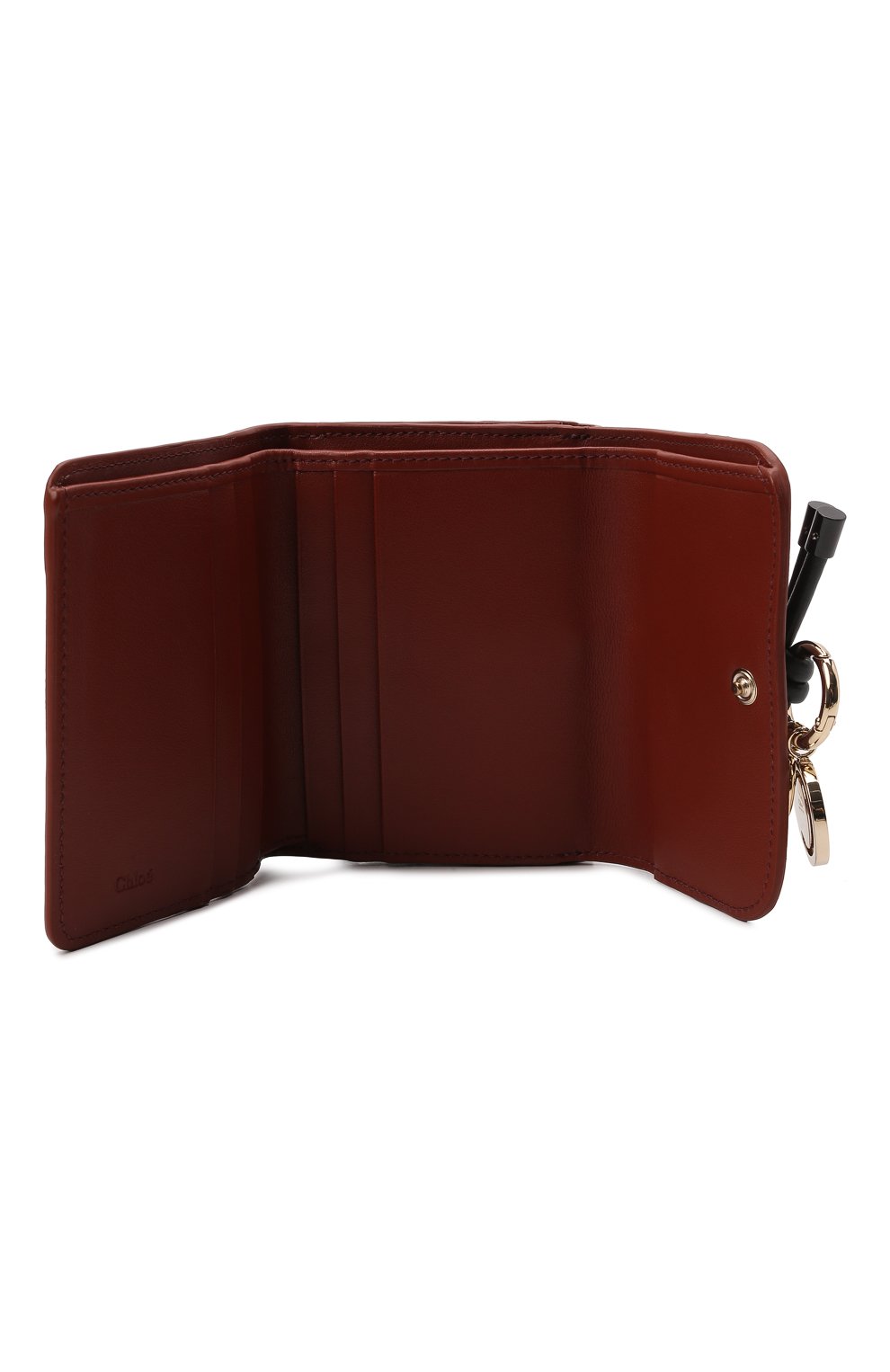 Кожаное портмоне alphabet CHLOÉ коричневого цвета по цене 58500 руб., арт. CHC21WP945F47, фото 3 Кожаное портмоне alphabet CHLOÉ, арт. CHC21WP945F47, фото 3