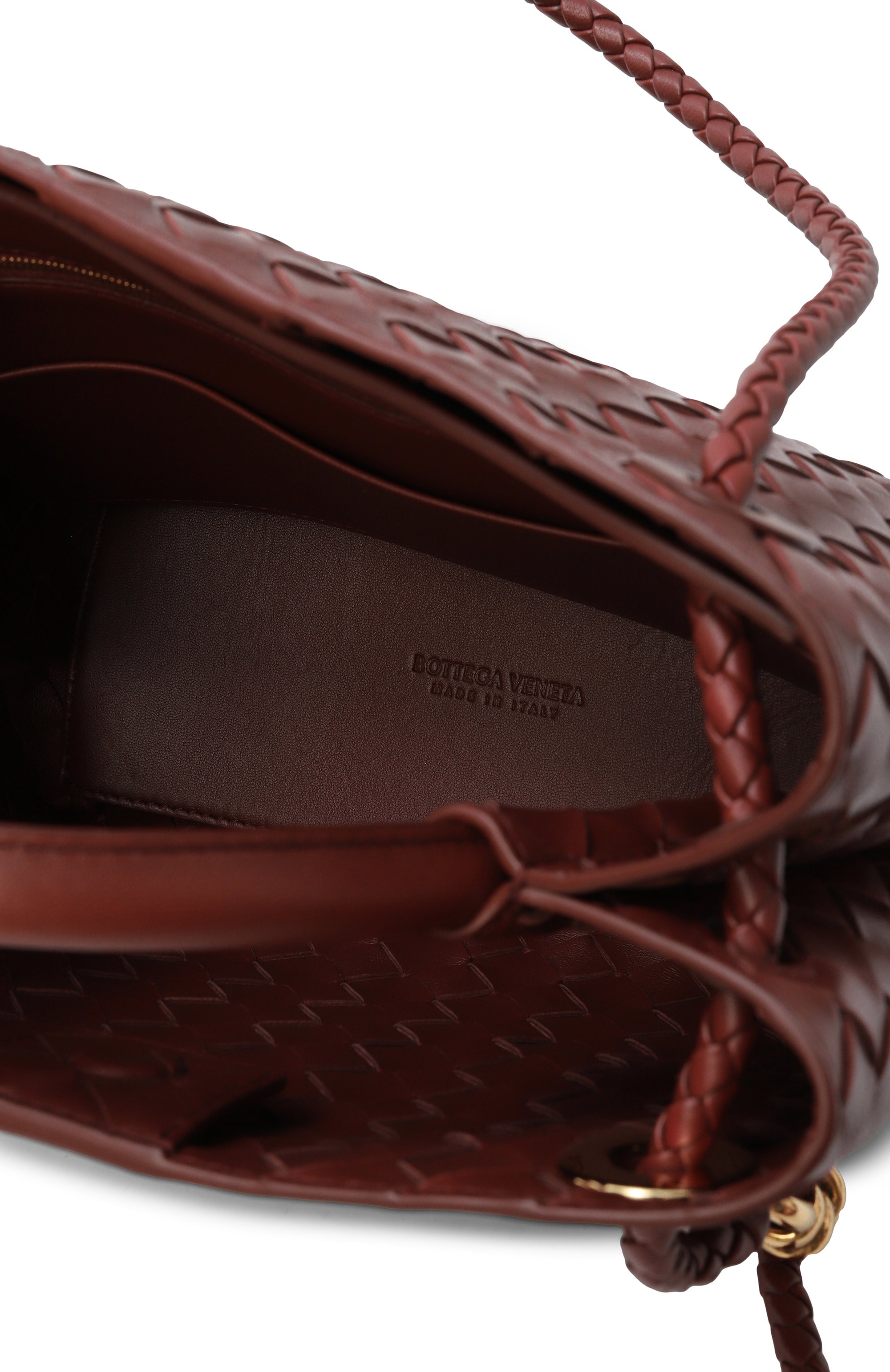 Сумка andiamo small BOTTEGA VENETA коричневого цвета по цене 568500 руб., арт. 766014/VCPP1, фото 5 Сумка andiamo small BOTTEGA VENETA, арт. 766014/VCPP1, фото 5