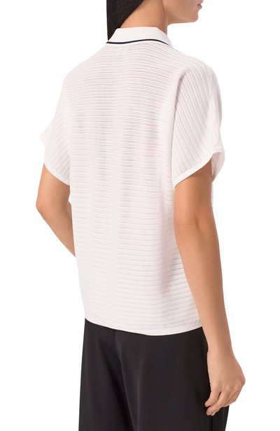 Поло EMPORIO ARMANI белого цвета по цене 45950 руб., арт. EW005142/AF29505, фото 4 Поло EMPORIO ARMANI, арт. EW005142/AF29505, фото 4