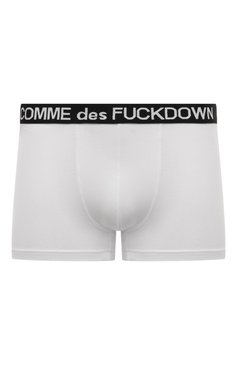 Мужские хлопковые боксеры COMME DES FUCKDOWN белого цвета, арт. CFACM00203 | Фото 1 (Материал внешний: Хлопок; Нос: Не проставлено; Материал сплава: Проставлено; Кросс-КТ: бельё; Трусы М: Боксеры; Мужское Кросс-КТ: Трусы)