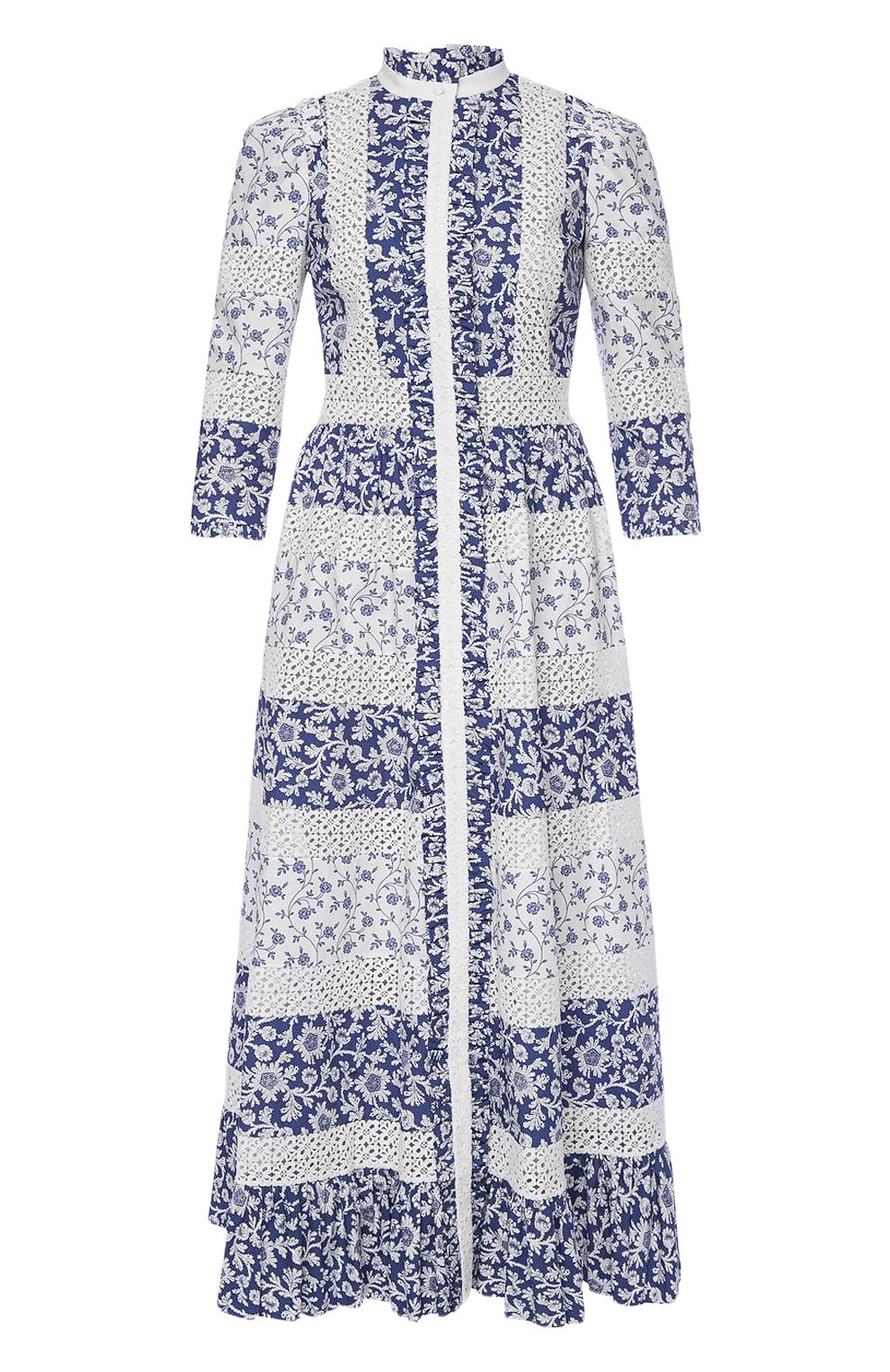 Хлопковое платье ALEXANDER MCQUEEN синего цвета по цене 479500 руб., арт. 558739/QMC08, фото 1 Хлопковое платье ALEXANDER MCQUEEN, арт. 558739/QMC08, фото 1