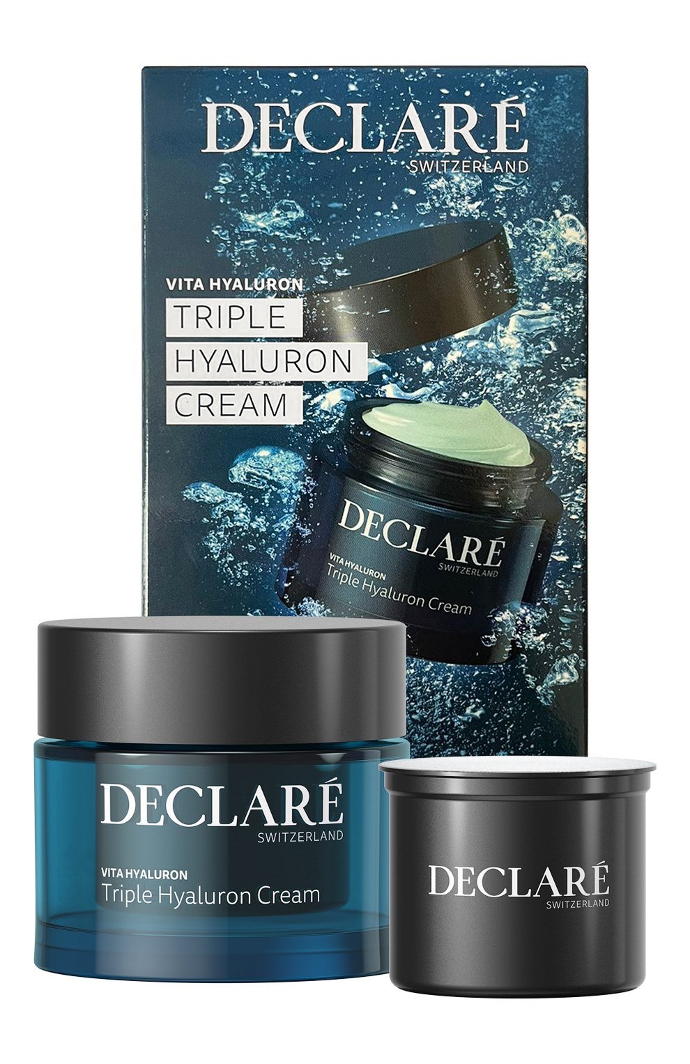Питательный гиалуроновый крем тройного действия (2x50ml) DECLARE бесцветного цвета по цене 13000 руб., арт. 11895, фото 2 Питательный гиалуроновый крем тройного действия (2x50ml) DECLARE, арт. 11895, фото 2