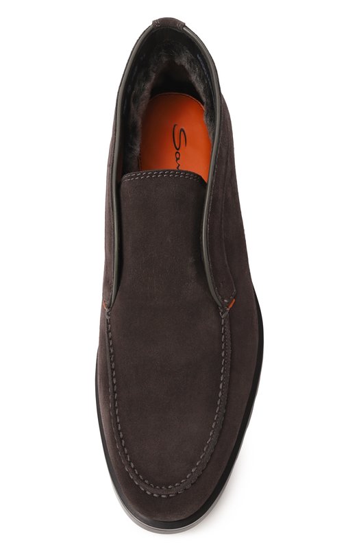 Замшевые ботинки Detroit Santoni MGDG17823NE0ASEY Коричневый  MGDG17823NE0ASEY Фото 6