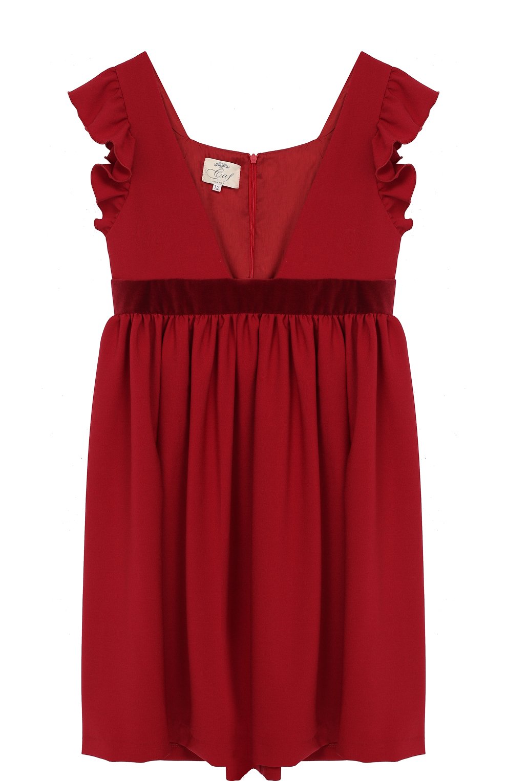 Платье с оборками и бархатной отделкой CAF, арт. 306-FP/12A-14A, фото 1