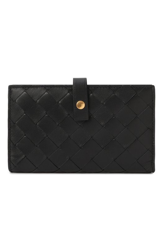 Кожаное портмоне Bottega Veneta 609070/V3UH2 Чёрный 609070/V3UH2