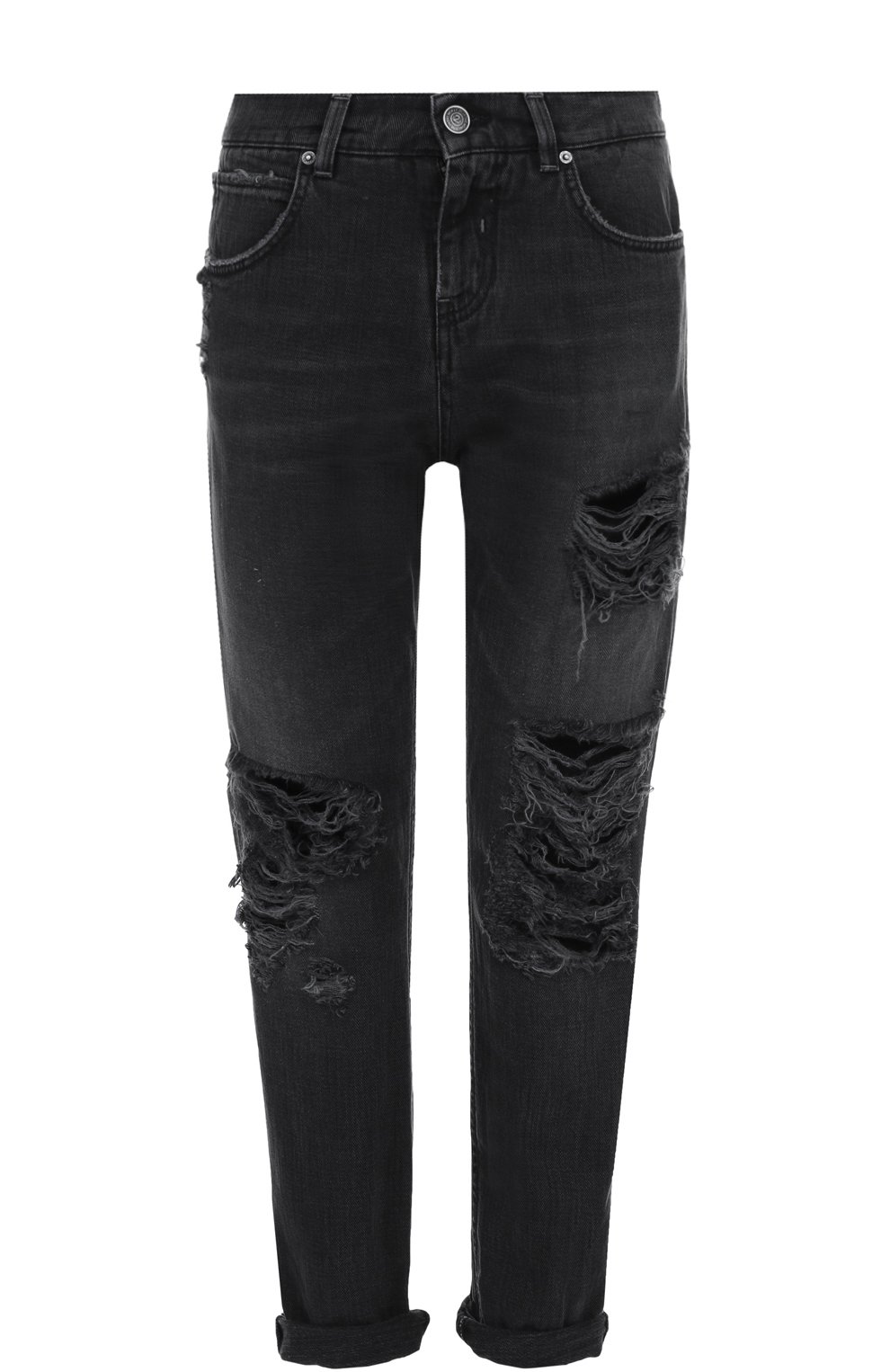 Укороченные джинсы прямого кроя с потертостями TWO WOMEN IN THE WORLD, арт. M0RICH 1/NDRJ0, фото 1