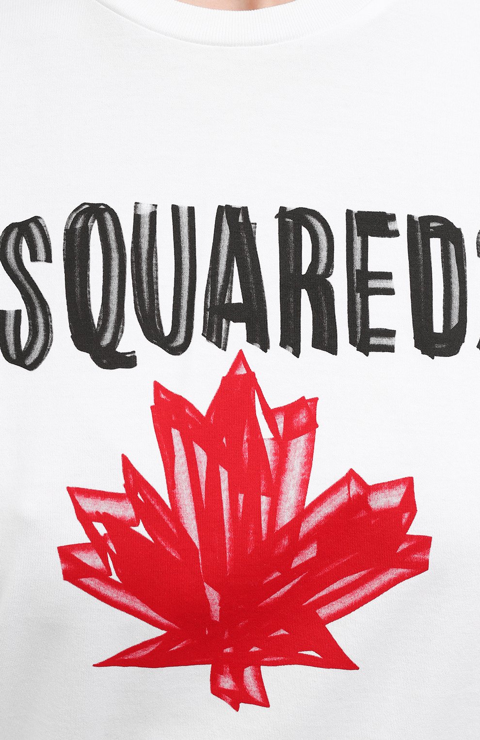 Хлопковая футболка DSQUARED2 белого цвета по цене 17950 руб., арт. S75GD0156/S22844, фото 5 Хлопковая футболка DSQUARED2, арт. S75GD0156/S22844, фото 5
