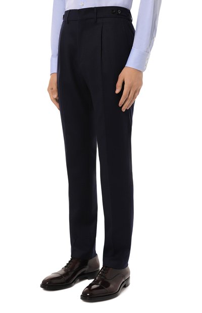 Шерстяные брюки BERWICH темно-синего цвета по цене 41700 руб., арт. BERT0/VB8996, фото 3 Шерстяные брюки BERWICH, арт. BERT0/VB8996, фото 3