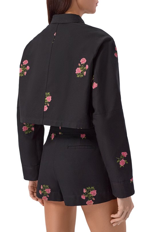 Хлопковая куртка Giambattista Valli 26SSRVCA6002/24GAB Чёрный  26SSRVCA6002/24GAB Фото 4