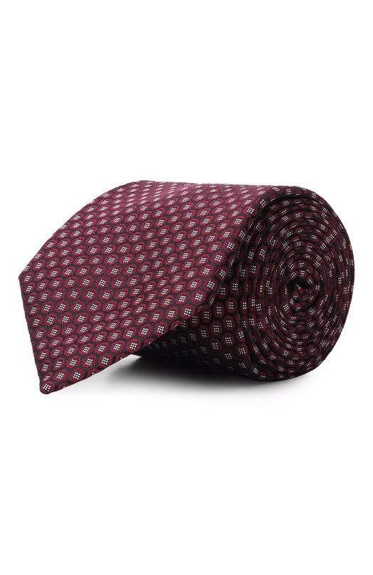 Шелковый галстук Canali 18/HJ04405 Бордовый 18/HJ04405
