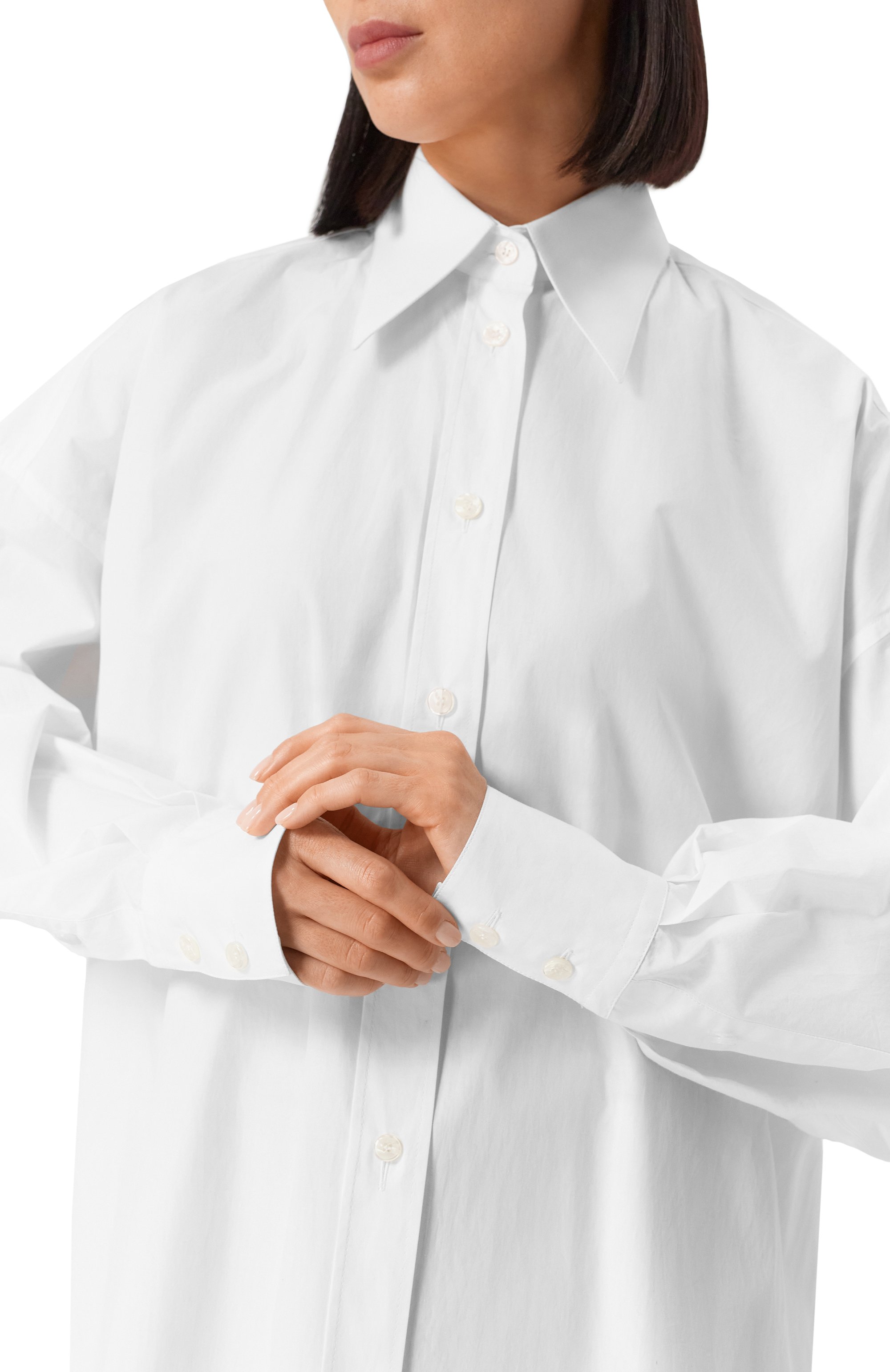 Хлопковая рубашка DOLCE & GABBANA белого цвета по цене 79150 руб., арт. F5N84T/FU5GK, фото 5 Хлопковая рубашка DOLCE & GABBANA, арт. F5N84T/FU5GK, фото 5