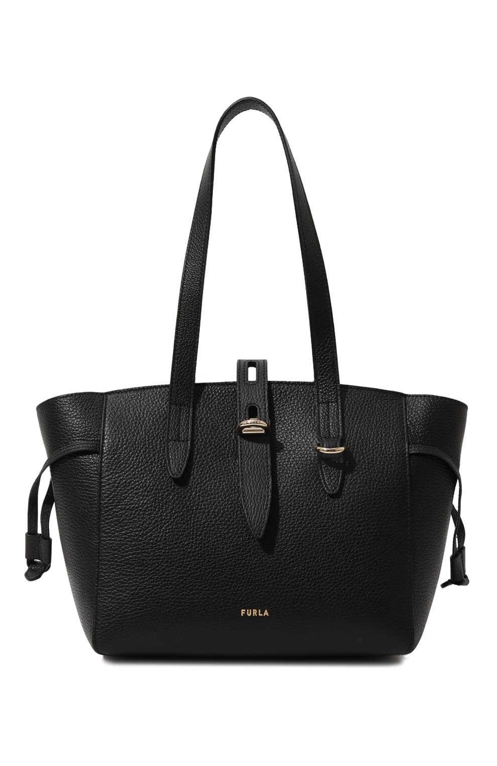 Женский сумка furla net FURLA черного цвета, арт. WB00952/HSF000 | Фото 1 (Сумки-технические: Сумки-ш�опперы; Размер: medium; Материал: Натуральная кожа; Материал сплава: Проставлено; Драгоценные камни: Проставлено)