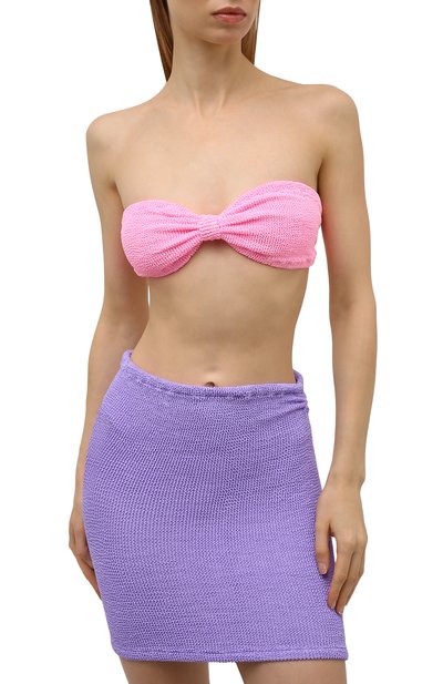 Юбка HUNZA G сиреневого цвета по цене 8825 руб., арт. MINI SKIRT CRINKLE, фото 2 Юбка HUNZA G, арт. MINI SKIRT CRINKLE, фото 2