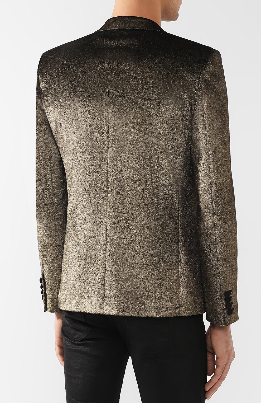 Однобортный пиджак из хлопка SAINT LAURENT, арт. 530751/Y104T, фото 4