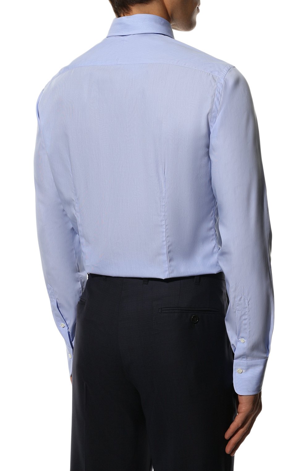 Хлопковая сорочка ALESSANDRO GHERARDI голубого цвета по цене 21700 руб., арт. BP1-2G-7T/W015, фото 5 Хлопковая сорочка ALESSANDRO GHERARDI, арт. BP1-2G-7T/W015, фото 5
