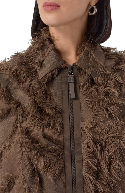Бомбер Brunello Cucinelli MP931HG926 Коричневый  MP931HG926 Фото 5