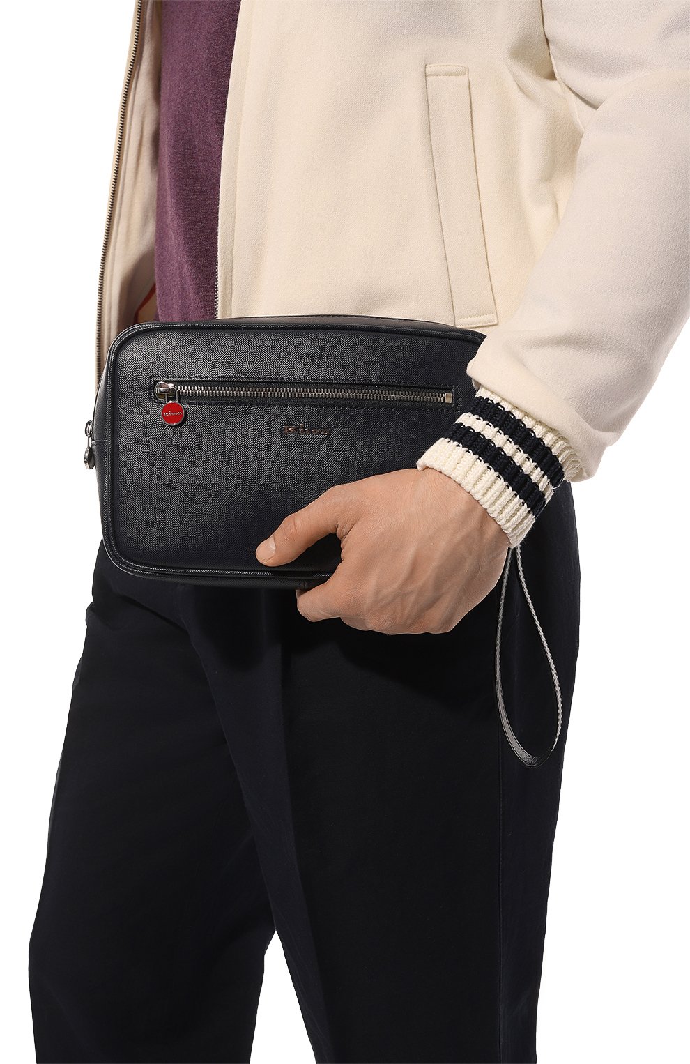 Кожаная борсетка KITON, арт. UBA0011N01003, фото 2