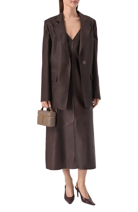 Кожаное платье MVST M26.2PW.L026/L011 NAPPA Коричневый  M26.2PW.L026/L011 NAPPA Фото 2