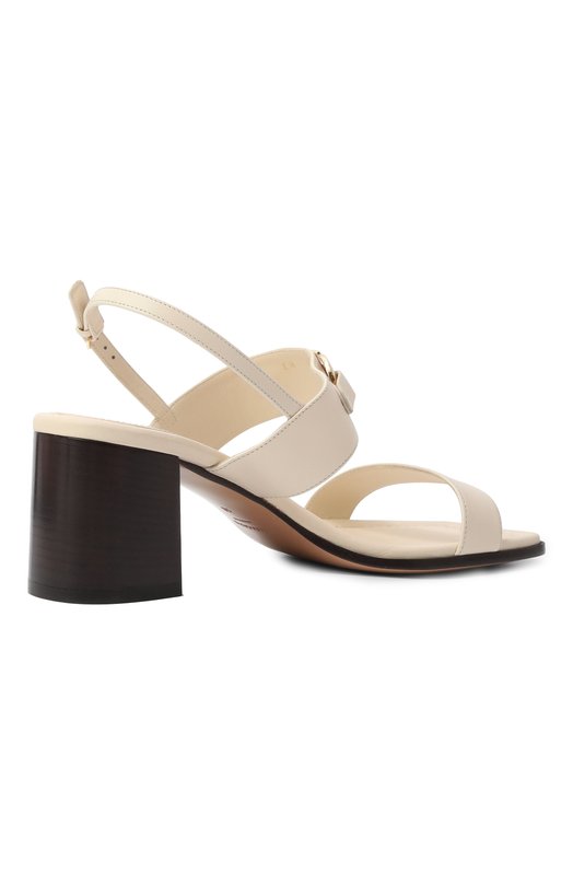 Кожаные босоножки Ferragamo 01G963/769668 Кремовый  01G963/769668 Фото 5