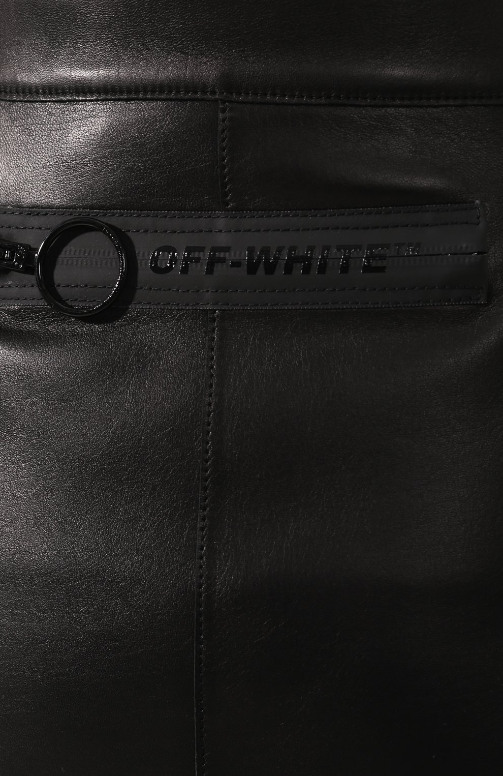 Кожаная юбка OFF-WHITE, арт. 0WJC002R197790571000, фото 5