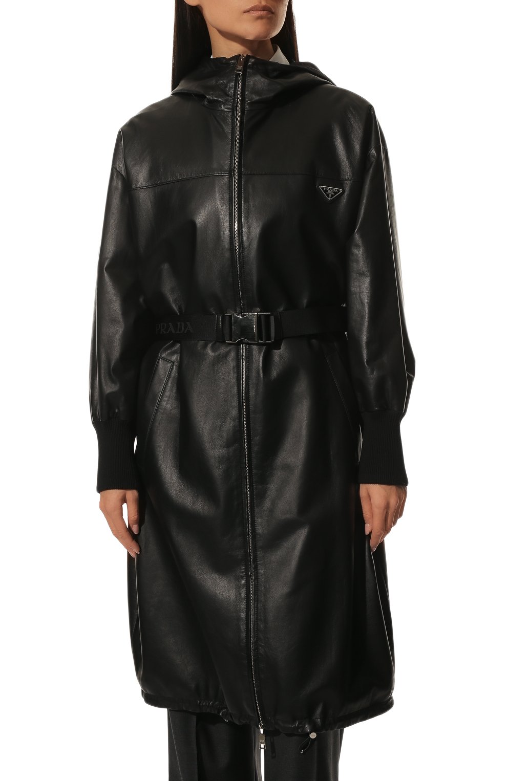 Кожаное пальто PRADA, арт. 56A014-1WDV-F0002, фото 3