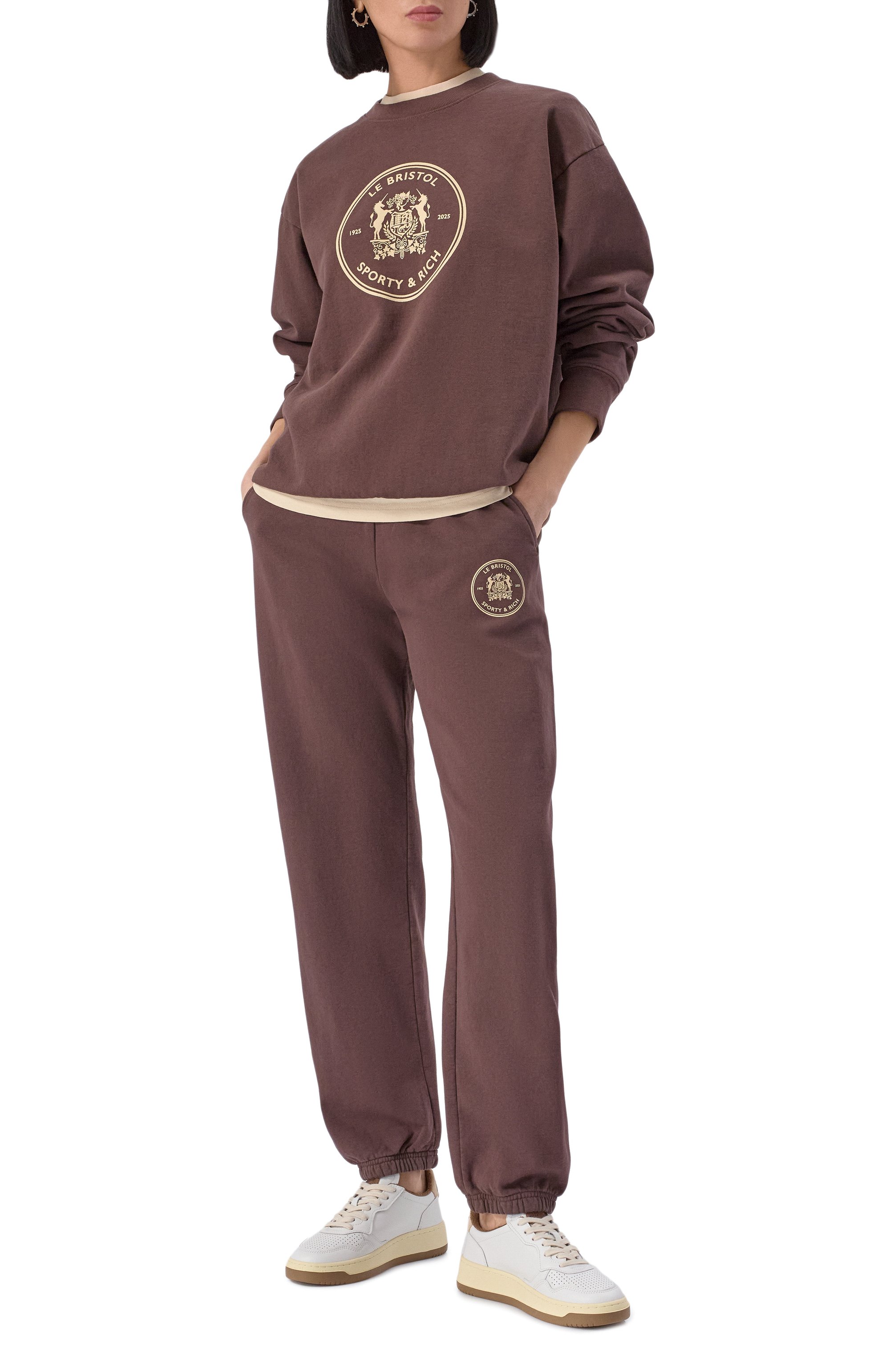 Хлопковые джоггеры sporty & rich x le bristol paris SPORTY AND RICH, арт. PA036517618BR03, фото 5