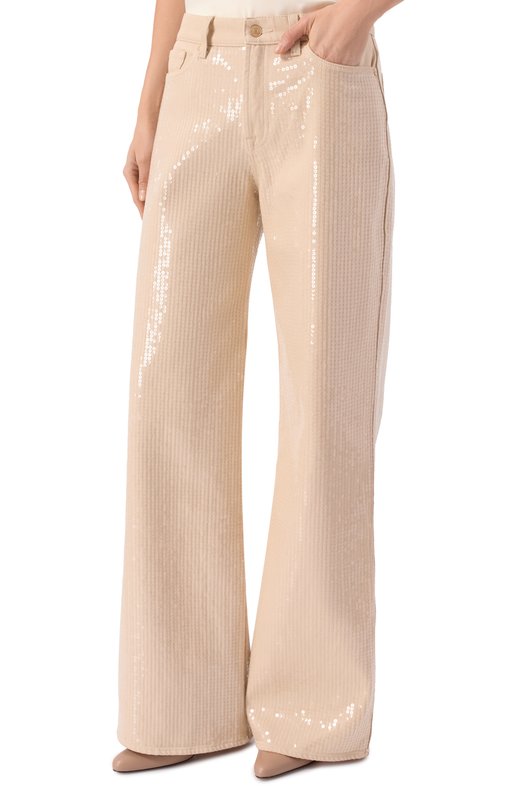 Джинсы Lotta с отделкой пайетками 7 For All Mankind 7UG20D52-1ZR Бежевый  7UG20D52-1ZR Фото 3