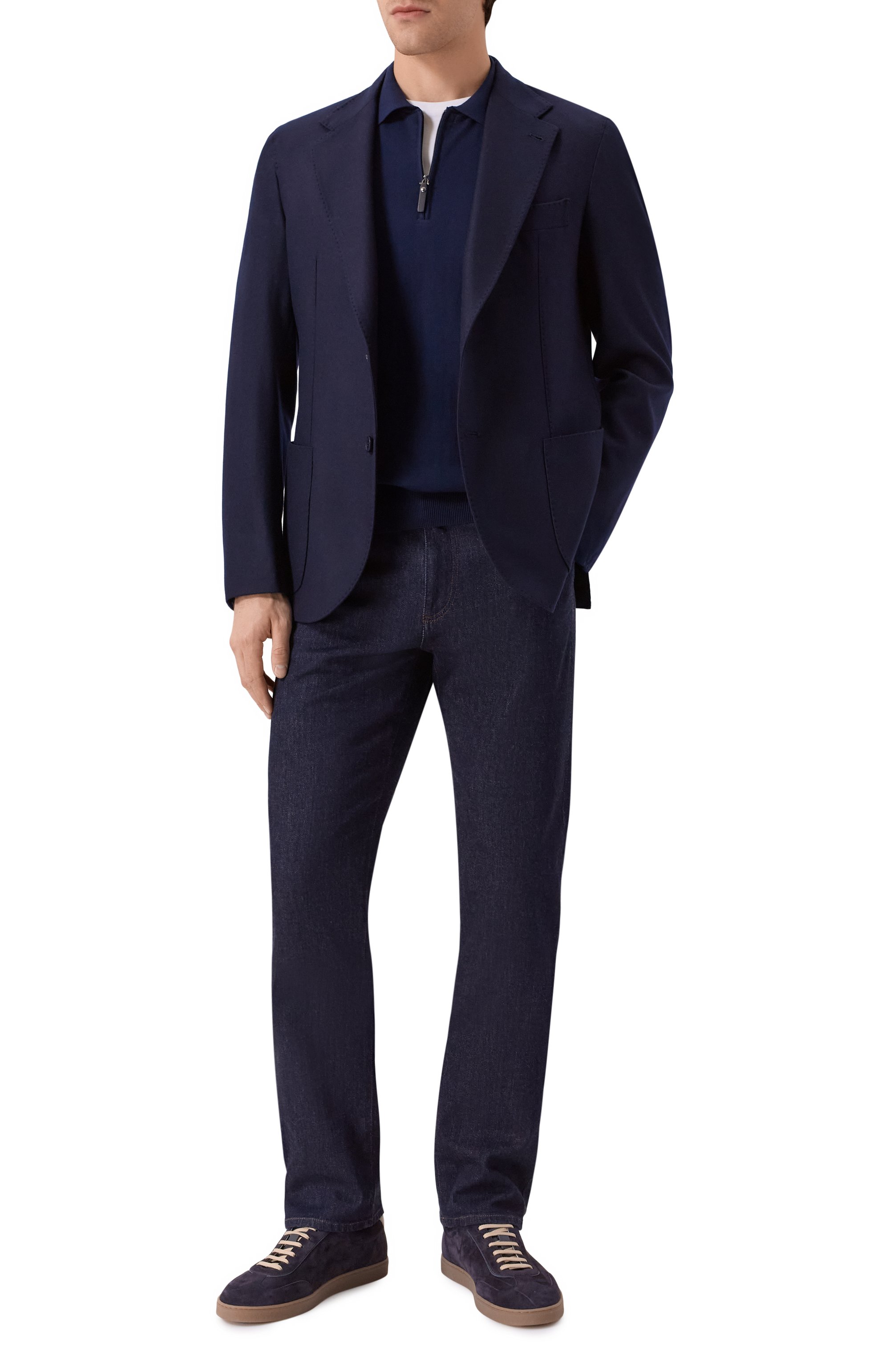 Шерстяной пиджак ANDREA CAMPAGNA темно-синего цвета по цене 222000 руб., арт. VATICAN0/T25251-1/8, фото 2 Шерстяной пиджак ANDREA CAMPAGNA, арт. VATICAN0/T25251-1/8, фото 2