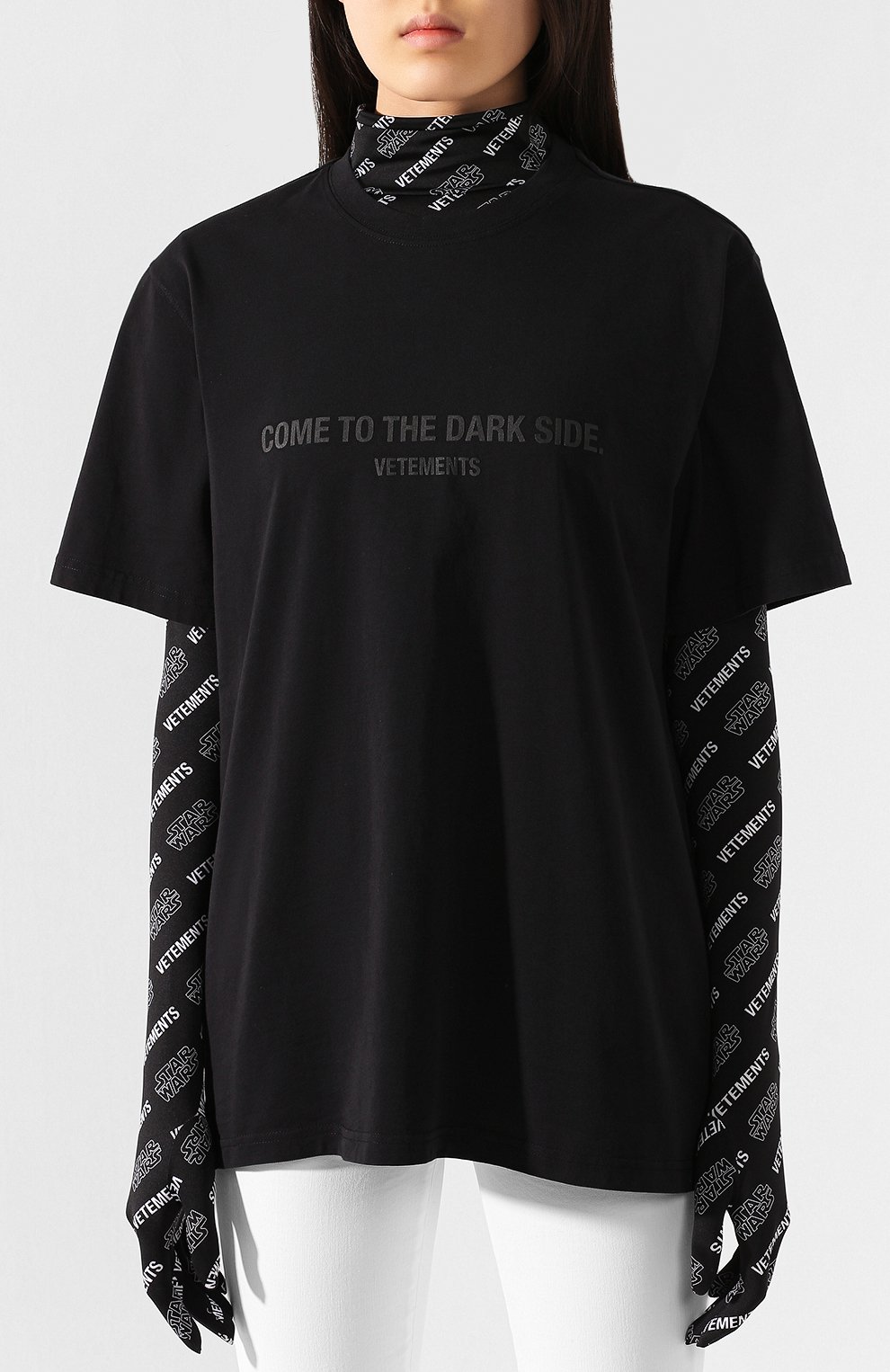 Хлопковая футболка star wars x vetements VETEMENTS черного цвета по цене 23500 руб., арт. USW21TS002 1600/W, фото 3 Хлопковая футболка star wars x vetements VETEMENTS, арт. USW21TS002 1600/W, фото 3