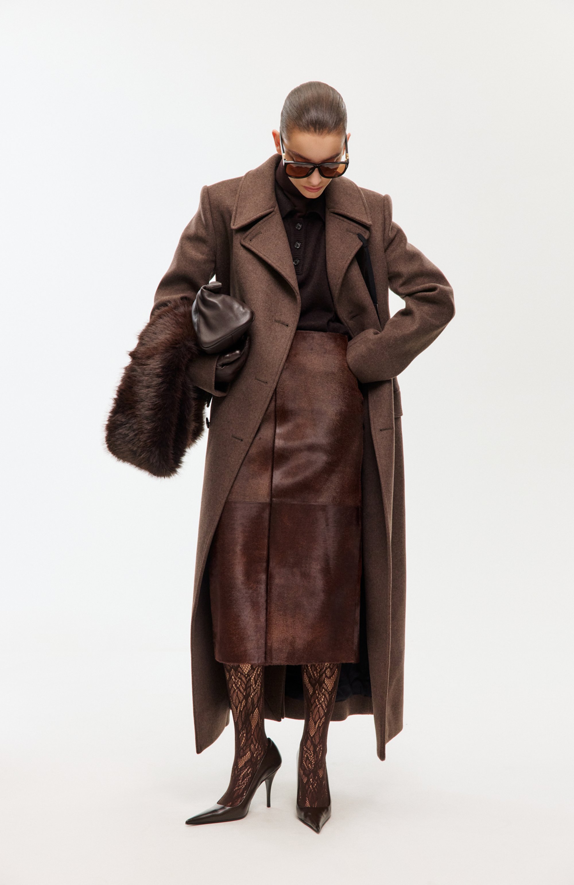 Шерстяное пальто ANN DEMEULEMEESTER коричневого цвета по цене 313000 руб., арт. B0013409/FA674, фото 6 Шерстяное пальто ANN DEMEULEMEESTER, арт. B0013409/FA674, фото 6