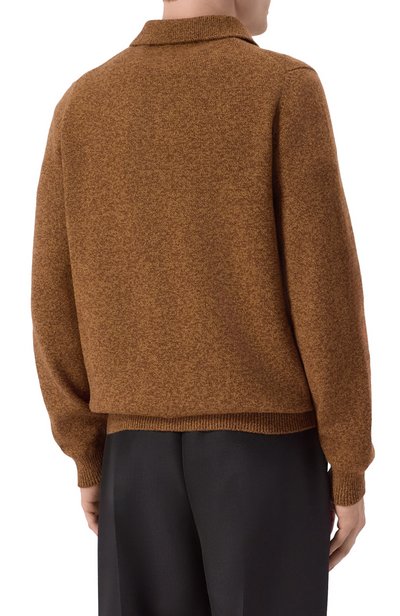 Поло из шерсти и кашемира JIL SANDER коричневого цвета по цене 184500 руб., арт. J22GL0147/J14856, фото 4 Поло из шерсти и кашемира JIL SANDER, арт. J22GL0147/J14856, фото 4