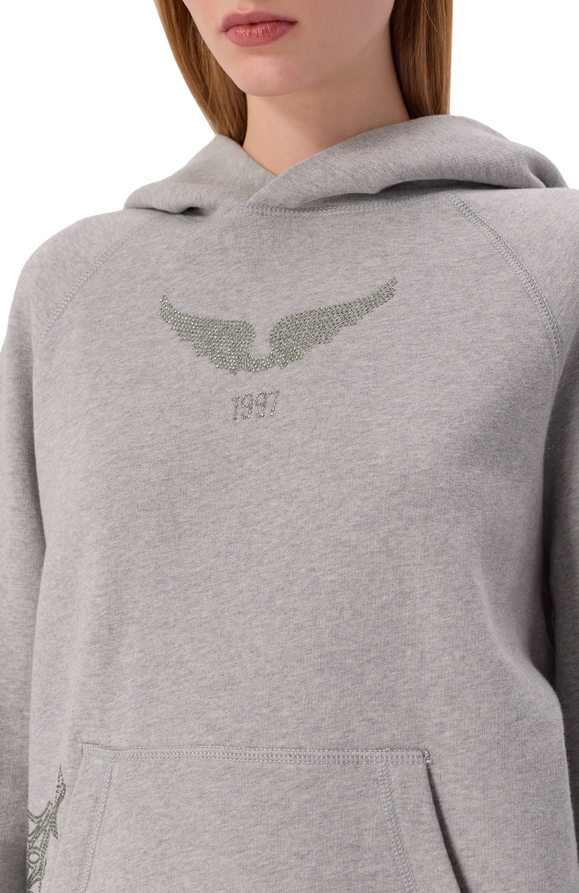 Хлопковое худи ZADIG AND VOLTAIRE, арт. JWSS01665, фото 5