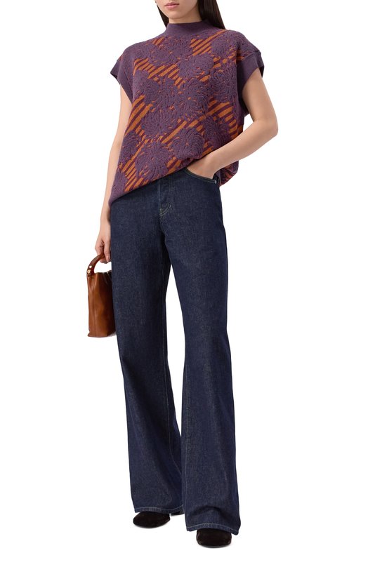 Жилет из шерсти и вискозы Dries Van Noten 011238-2731-404 Фиолетовый  011238-2731-404 Фото 2