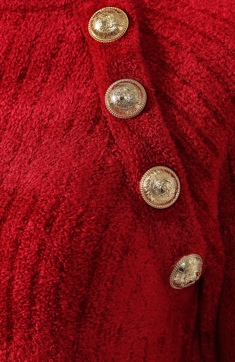 Водолазка из вискозы BALMAIN красного цвета по цене 154500 руб., арт. SF13184/K443, фото 5 Водолазка из вискозы BALMAIN, арт. SF13184/K443, фото 5