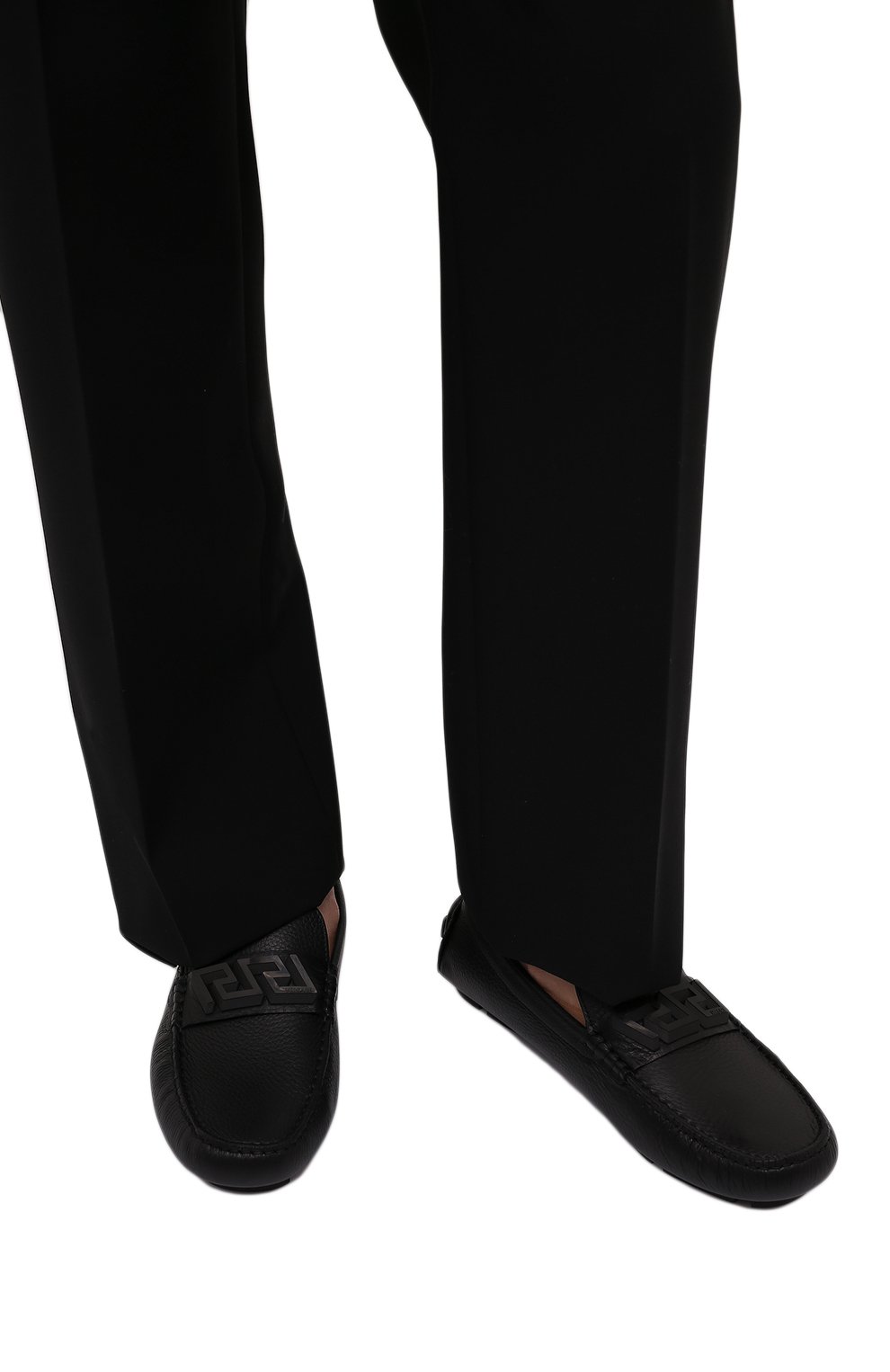 Кожаные мокасины VERSACE, арт. 1003354/1A02337, фото 3