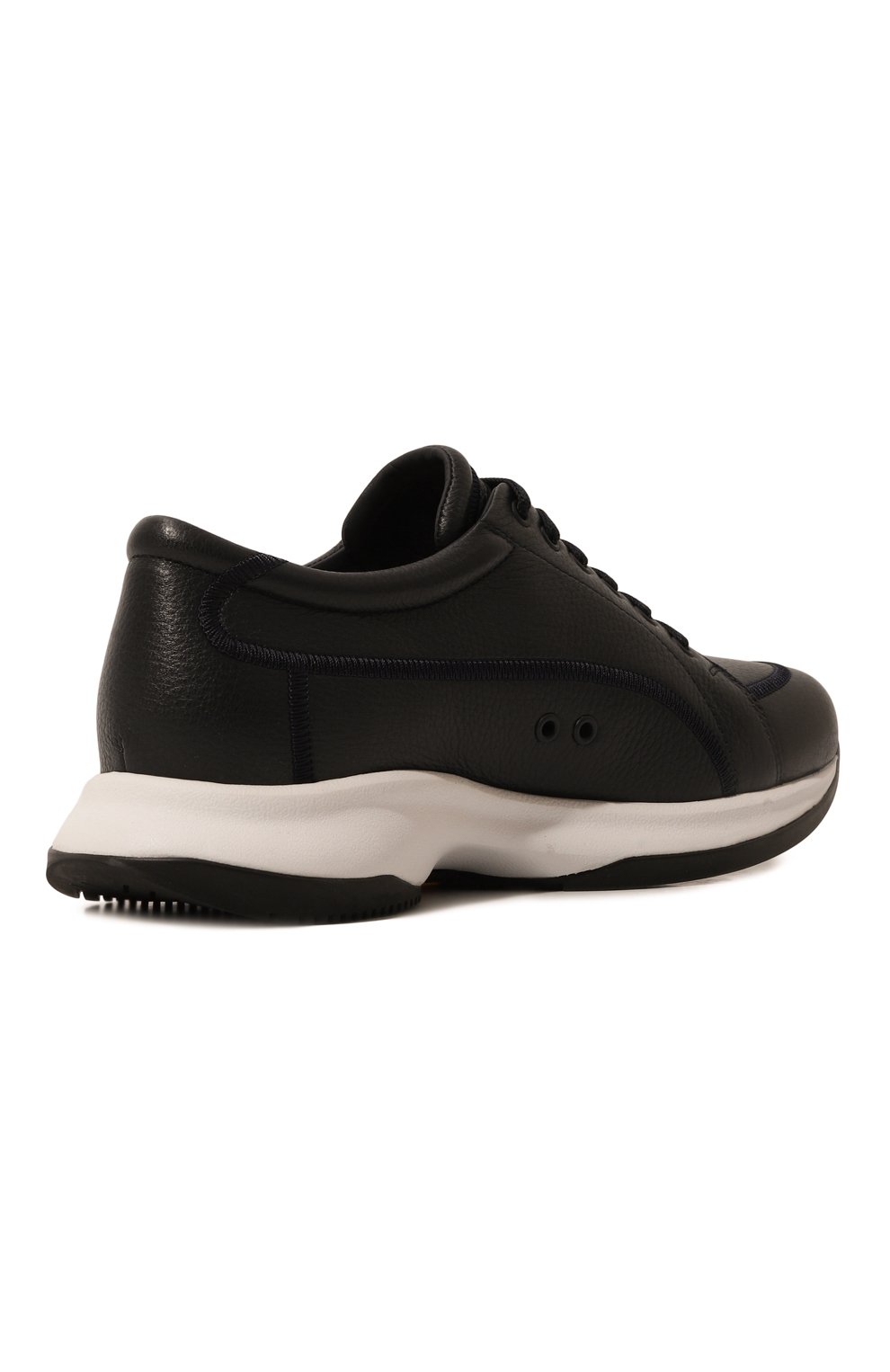 Кожаные кроссовки GIORGIO ARMANI темно-синего цвета по цене 85350 руб., арт. X2X180/XN914, фото 5 Кожаные кроссовки GIORGIO ARMANI, арт. X2X180/XN914, фото 5