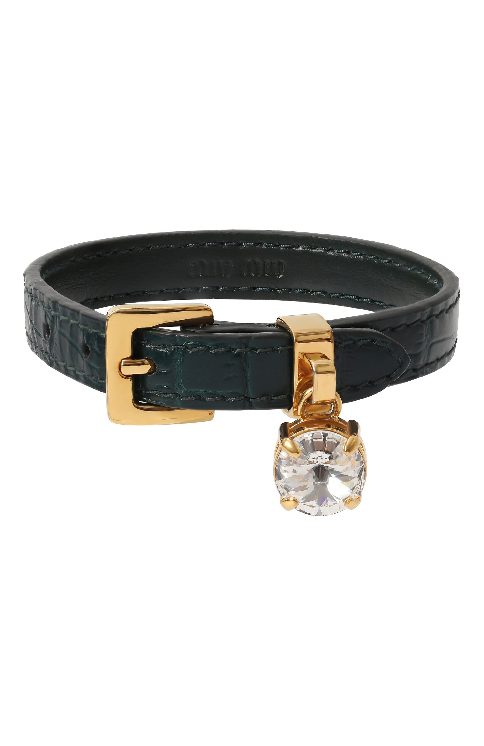 Браслет MIU MIU зеленого цвета по цене 33000 руб., арт. 5IB066-2B8G-F077U, фото 1 Браслет MIU MIU, арт. 5IB066-2B8G-F077U, фото 1