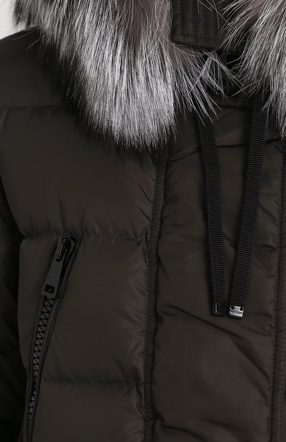Приталенный стеганый пуховик с меховой отделкой капюшона MONCLER, арт. C2-093-49885-25-54155, фото 5