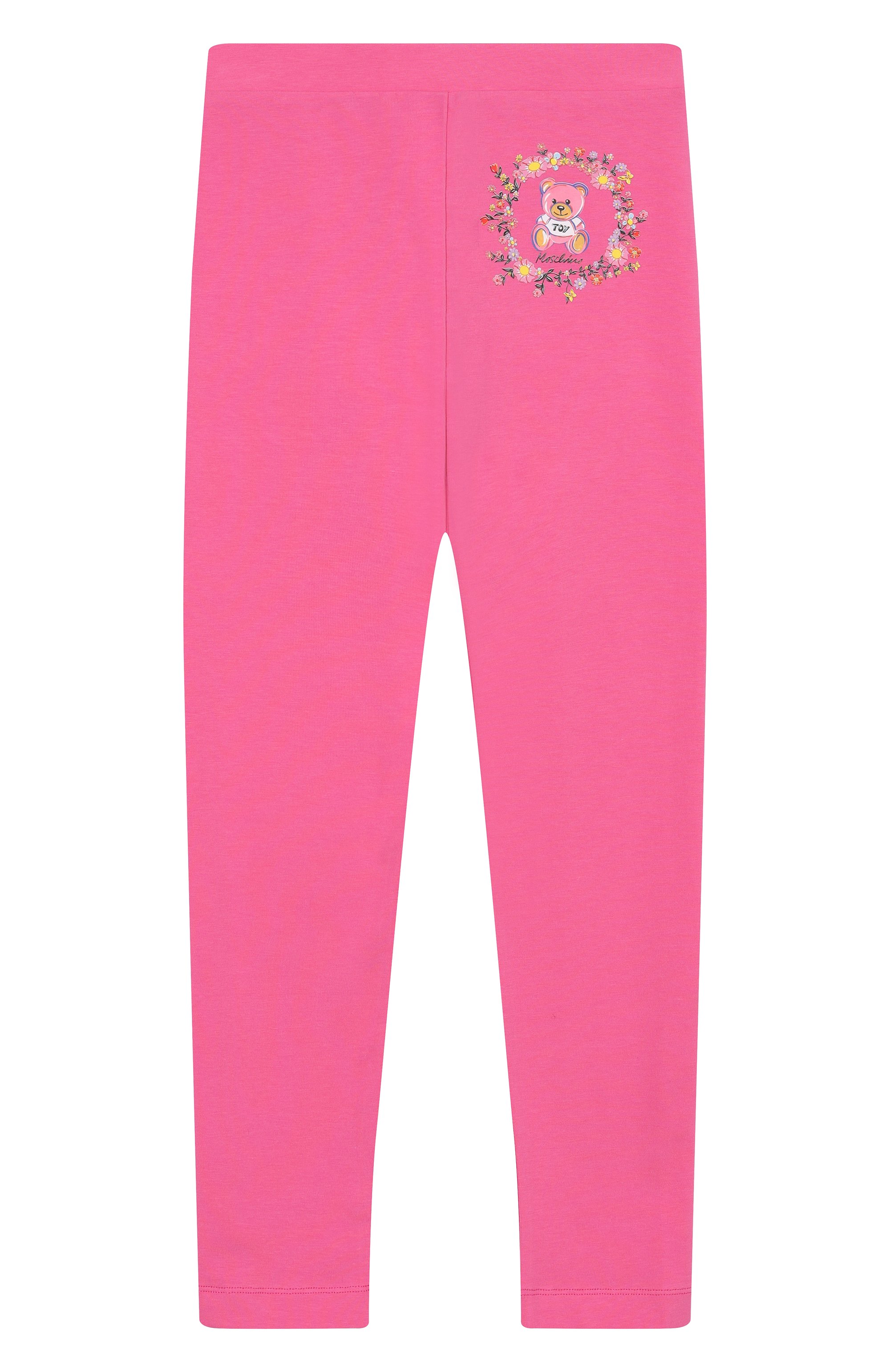 Хлопковые легинсы MOSCHINO фуксия цвета по цене 7280 руб., арт. HFP04X/LBA10/4-8, фото 1 Хлопковые легинсы MOSCHINO, арт. HFP04X/LBA10/4-8, фото 1