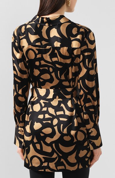 Шелковая блузка с поясом KITON, арт. D49348K09S74, фото 4